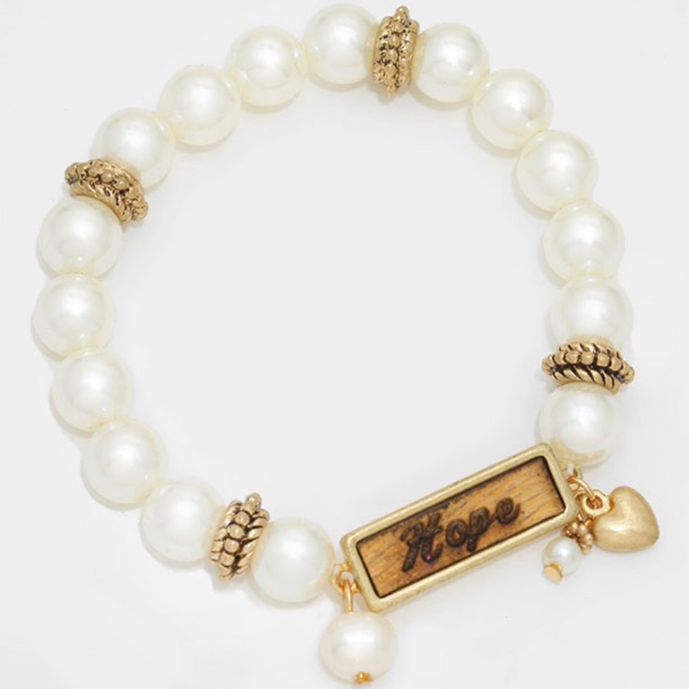 Hope pearl stretch bracelet